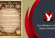Partia Shpresa Demokrate ju uron të gjithë Shqiptarëve Vitin e Ri